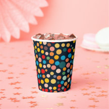 Colourful Polka Dots on Dark Background