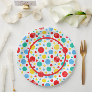 Colourful Polka Dots  Paper Plate