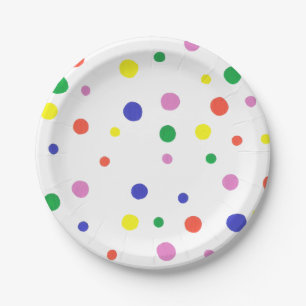 Colourful Polka Dots Paper Plates