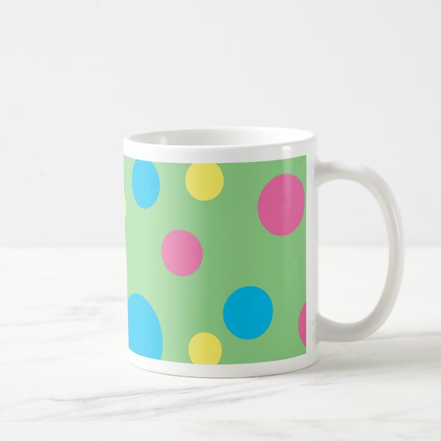 Colourful polka dots pattern coffee mug (Right)