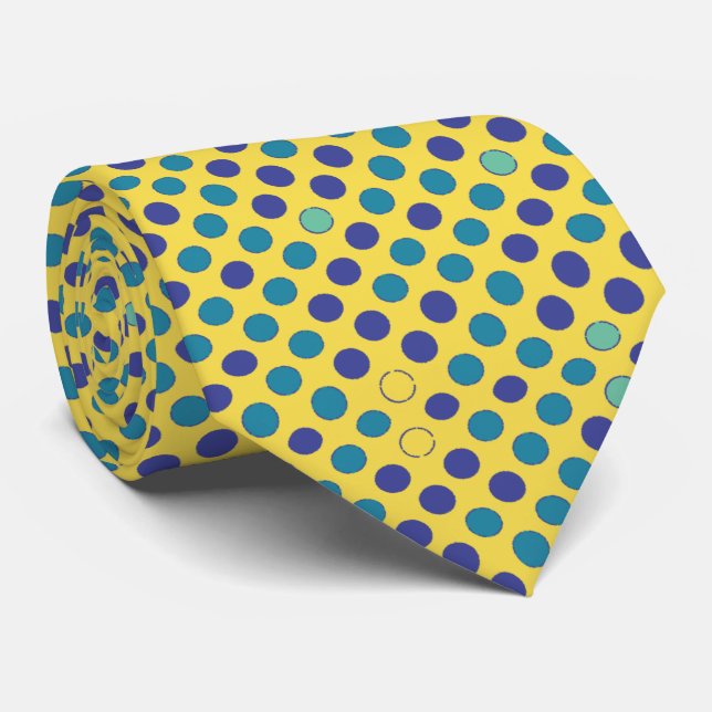 Colourful polka dots pattern tie (Rolled)