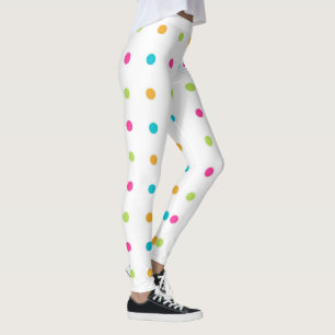 Colourful Polka Dots Spandex Leggings