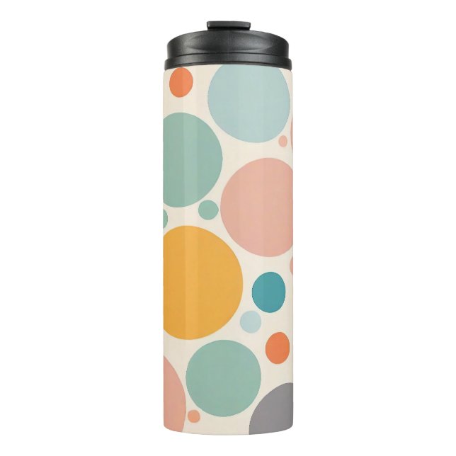 Colourful Polka Dots Thermal Tumbler (Front)