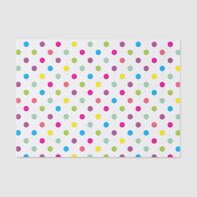 Colourful Polka Dots Tissue Paper (Front)