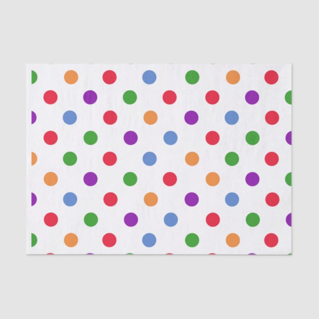 Colourful Polka Dots Tissue Paper (Front)