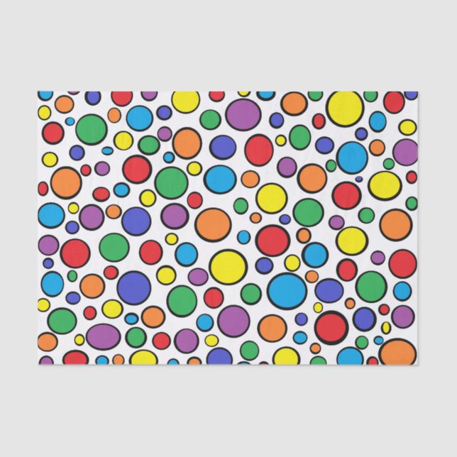 Colourful Polka Dots Tissue Paper (Front)