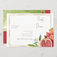Colourful Pomegranate Foliage Bridal Shower