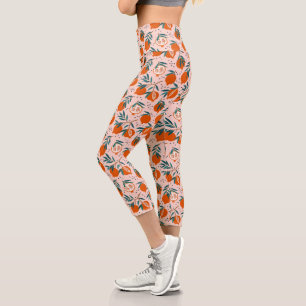 Colourful Pomegranate Pattern Capri Leggings