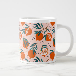 Colourful Pomegranate Pattern Large Coffee Mug