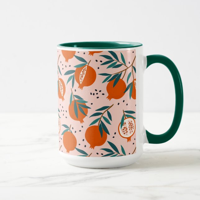 Colourful Pomegranate Pattern Mug (Right)