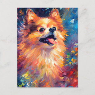 Colourful Pomeranian Postcard