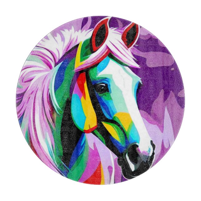 Colourful Pony Cutting Board (Front)