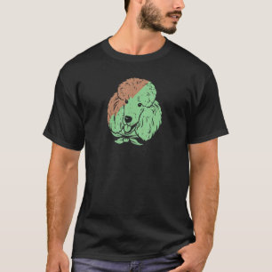Colourful Poodle Face Art Animal Pet Dog Owner T-Shirt
