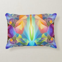 Colourful Poof Abstract Throw Pillow