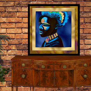 Colourful Pop Art African Man 2 Canvas Print