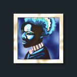 Colourful Pop Art African Man Canvas Print<br><div class="desc">Elegant canvas print with graphics of an handsome African man head shot,  done in a faux foil pop art style.  Lovely addition to your room decor.</div>