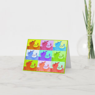 Colourful Pop Art  Apples Note Card