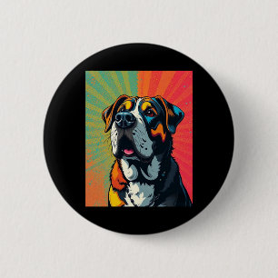 Colourful Pop Art Dog Illustration � Bold & Fun Pe 6 Cm Round Badge