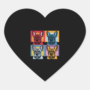 Colourful Pop Art Dog Illustration – Bold & Fun Pe Heart Sticker