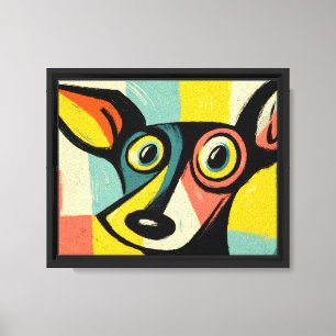 Colourful Pop Art Dog Portrait Canvas Print