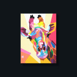 Colourful Pop Art Giraffe Portrait Canvas Print<br><div class="desc">This incredibly colourful pop art portrait of a giraffe offers up a modern,  trendy,  and unique interpretation of this amazingly majestic animal.</div>
