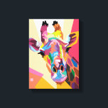 Colourful Pop Art Giraffe Portrait Canvas Print<br><div class="desc">This incredibly colourful pop art portrait of a giraffe offers up a modern,  trendy,  and unique interpretation of this amazingly majestic animal.</div>