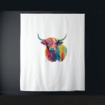 Colourful Pop Art Highland Cow Classic T-Shirt Tapestry<br><div class="desc">Colourful Pop Art Highland Cow Classic T-Shirt</div>