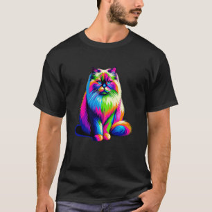 Colourful Pop Art Himalayan Cat Persian T-Shirt