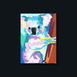 Colourful Pop Art Koala Portrait Canvas Print<br><div class="desc">Shades of blue,  purple,  pink,  and brown come together in this incredibly colourful pop art portrait of an Australian koala that's both trendy and modern.</div>
