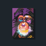 Colourful Pop Art Monkey Portrait Canvas Print<br><div class="desc">Purple and black,  as well as a selection of other colours,  combine in this pop art portrait of monkey that offers up a modern,  trendy,  and unique interpretation of this forest-dwelling animal.</div>