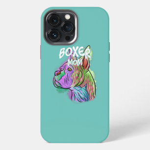 Colourful Pop Art Portrait Boxer Dog Mum Mother's iPhone 13 Pro Max Case