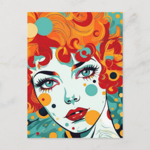 Colourful Pop Art Postcard