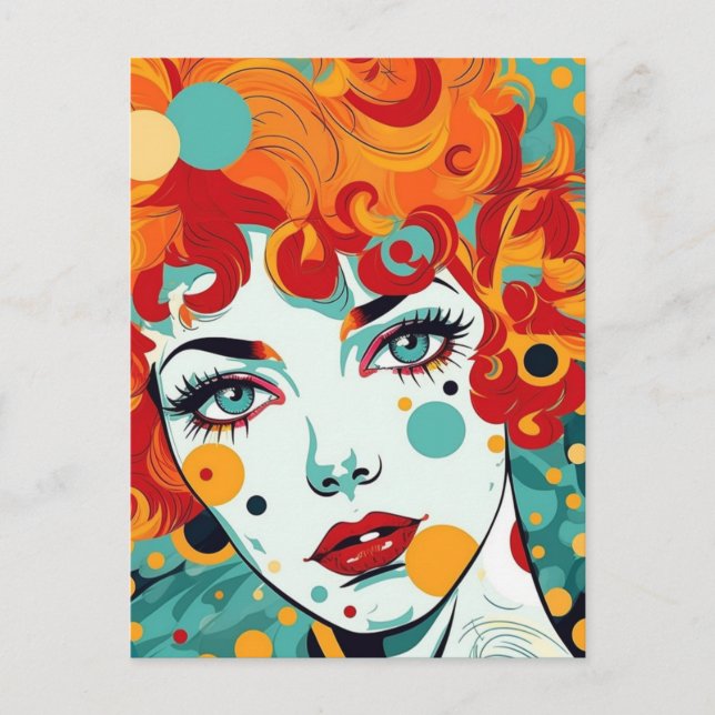 Colourful Pop Art  Postcard (Front)