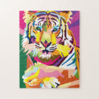 Colourful Pop Art Tiger Portrait