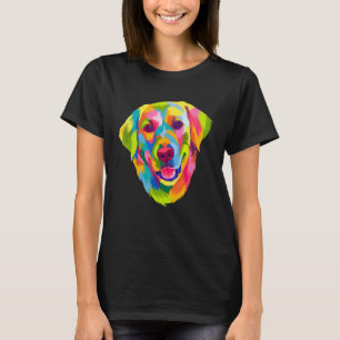 Colourful Pop Golden Retriever Portrait Owner 1 T-Shirt