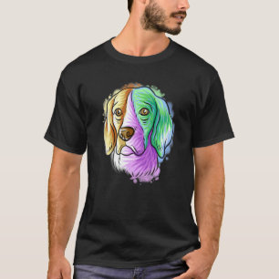 Colourful Pop Portrait Beagle Dog Mum Mother's Day T-Shirt