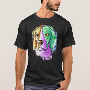 Colourful Pop Portrait Beagle Dog Mum Mother's Day T-Shirt