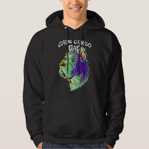 Colourful Pop Portrait Cane Corso Dog Dad Father's Hoodie