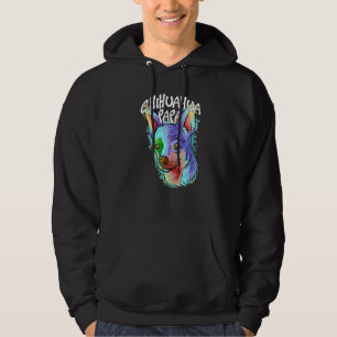Colourful Pop Portrait Chihuahua Dog Dad Father's Hoodie