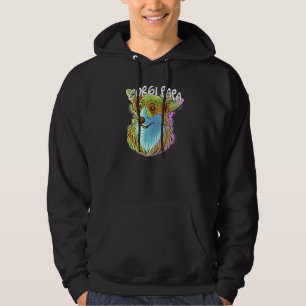 Colourful Pop Portrait Corgi Dog Dad Papa Father's Hoodie