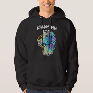 Colourful Pop Portrait Dalmatian Dog Dad Father's Hoodie