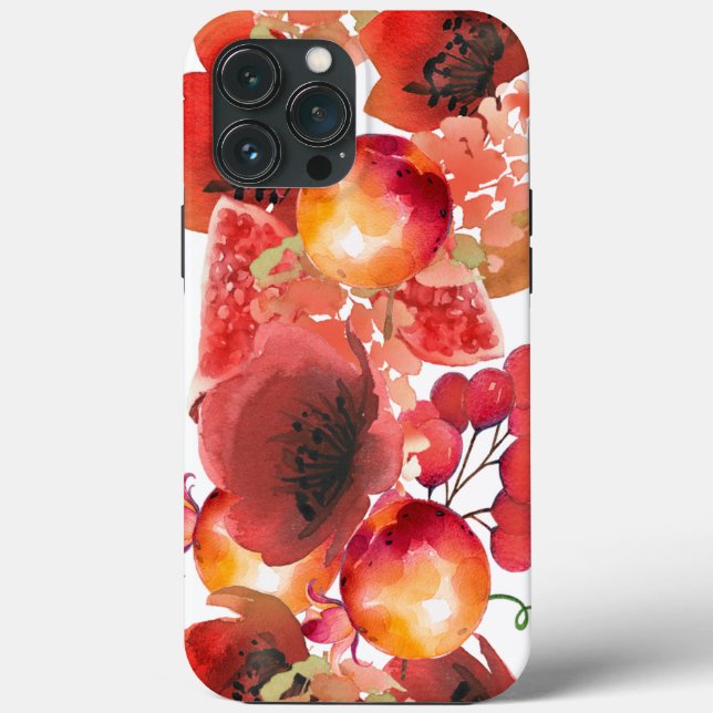 Colourful Poppies, Fruit and Berries Case-Mate iPhone Case (Back)
