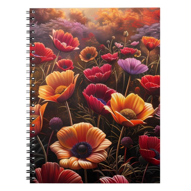 Colourful Poppies Notebook (Front)