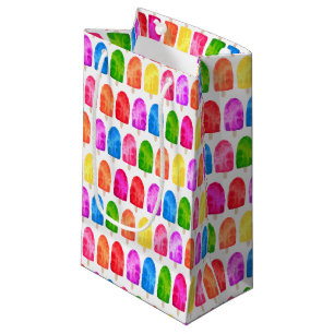 Colourful Popsicle Ice Lolly pattern Small Gift Bag