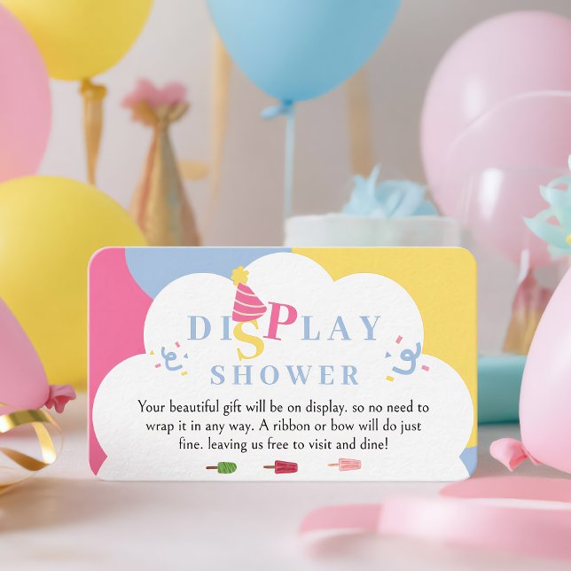 Colourful Popsicle Ready to Pop Display Shower Enclosure Card (Creator Uploaded)
