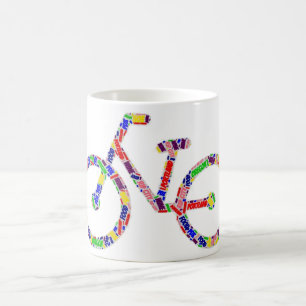 Colourful Portland Bike Coffee Cup Mug