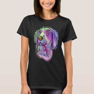 Colourful Portrait German Shorthaired Pointer Dog T-Shirt