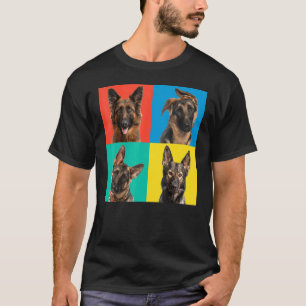 Colourful Portrait Photos Of German Shepherds For  T-Shirt