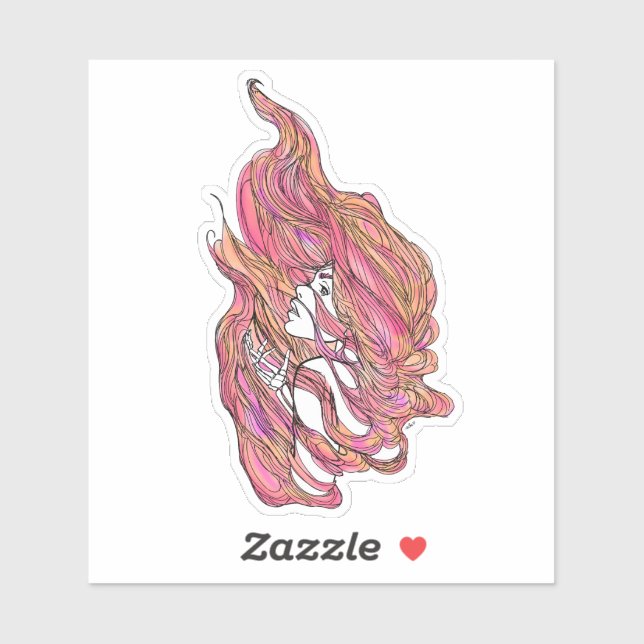 Colourful Portrait Vinyl Sticker (Sheet)