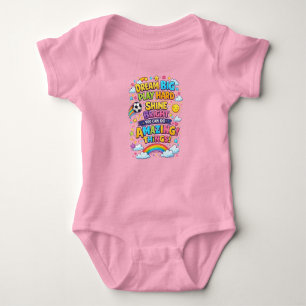 Colourful Positive Cartoon Children Design Baby Bodysuit